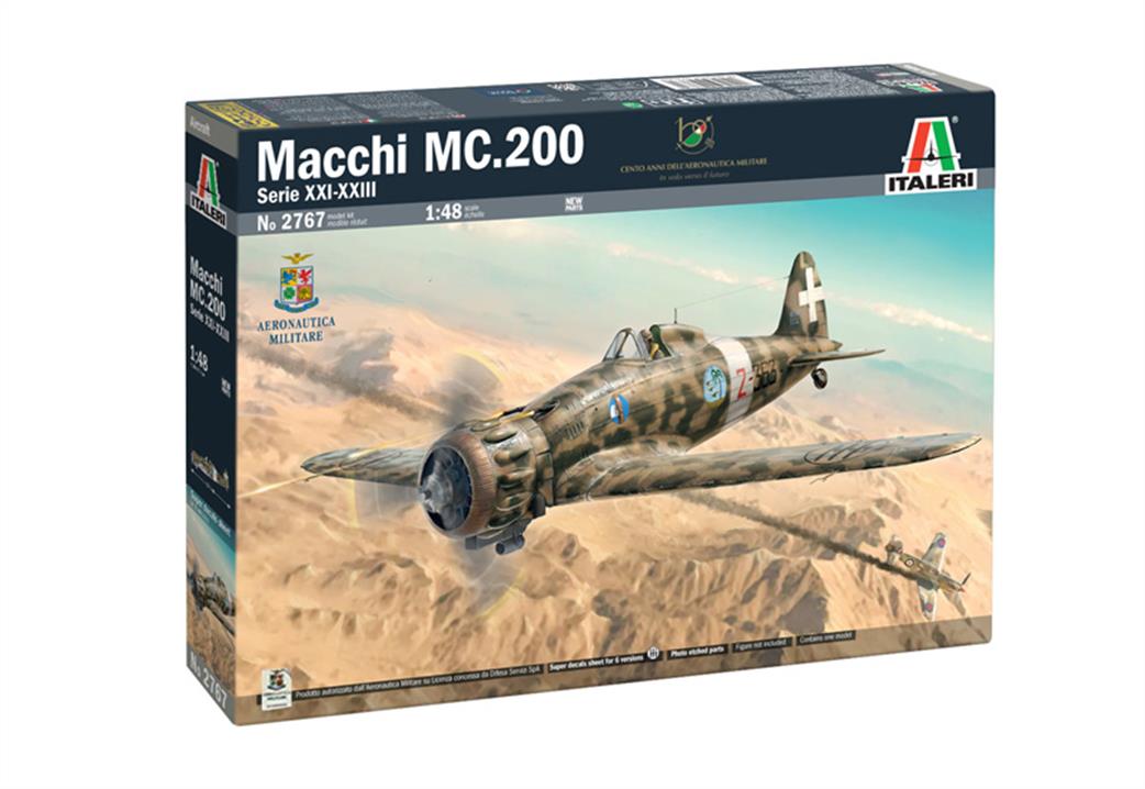 Italeri 1/48 2767 Macchi MC 200 Saetta Series XXI -XXIII Aircraft Kit