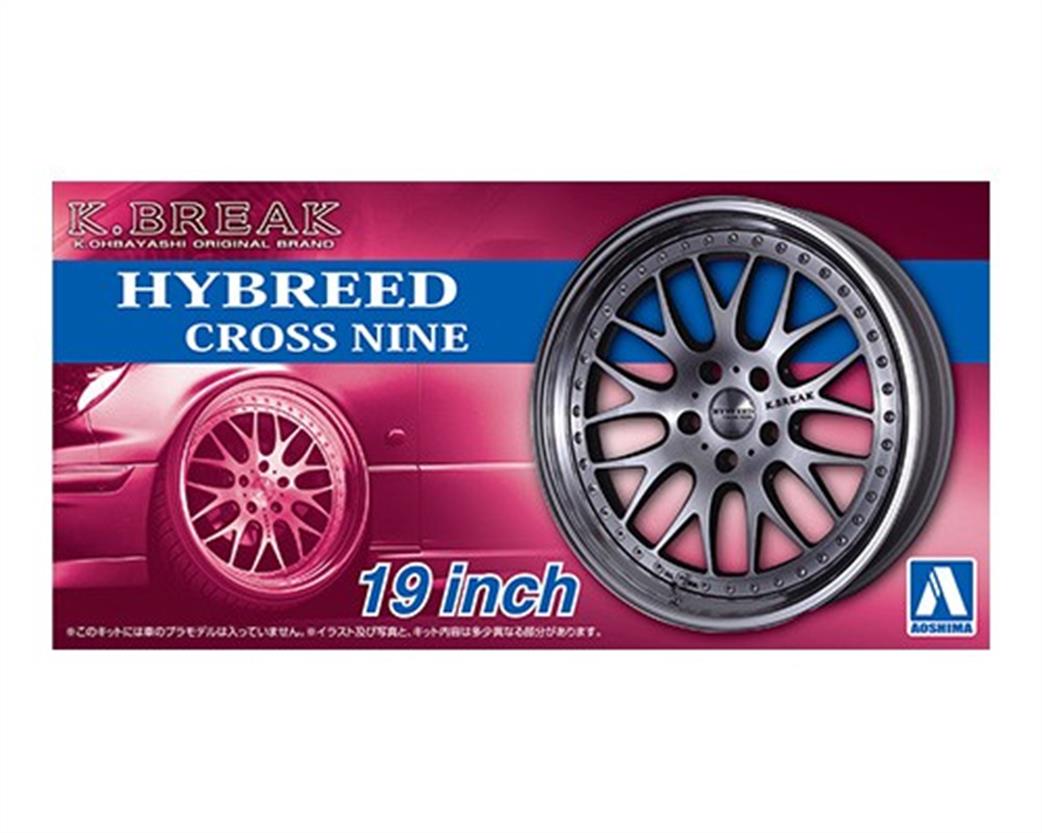 Aoshima 1/24 06114 K-Break HYBREED Cross Line 19inch Wheels