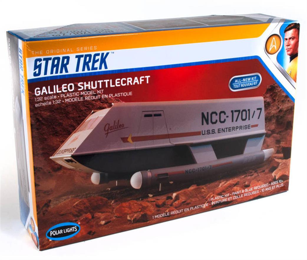 Polar Lights 1/32 POL995 Star Trek  TOS Galileo Shuttle Plastic Kit c/w Interior Plastic kit