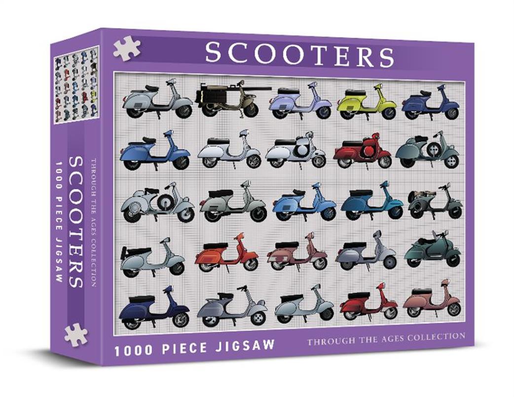 Coach House Partners  CHP0153 Scooters Through The Ages 1000 Piece Jigsaw Puzzle