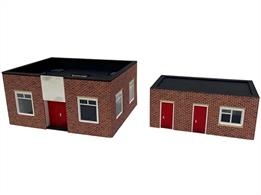 The TMD Mess Hut and Store is inspired by a pair of unique 20th Century buildings located track side of a well-known freight yard in the East Midlands. This kit features white printed glazing and comes supplied with 3 door options as standard. Although based on a TMD building, the finished kit would not look out of place in a variety of other industrial settings including, but not limited to, a Fire Station, Bus Station or even admin or office buildings in a school.