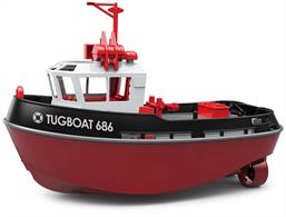 Budding mariners can take to the water with this exciting small-scale 1/72nd Scale RC Harbour Tug Boat from Heng Long. Highly detailed with multiple scale accessories for you to mount on the hull and LED cabin lights, its powerful dual motors provide forward and reverse control, along with proportional steering for perfect semi-scale realism. An authentic tug hull design is available in a green or black finish and features a sealed waterproof centre section for electronics and 3.7V 600mAH battery, which provides up to 15 minutes of uninterrupted playtime. 2.4GHz radio system delivers interference-free control with a range of up to 50m. At 23cm in length, it’s pocketed sized for easy portability and display. Time to start the engines and get this Tug to work!