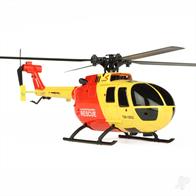 Twister BO-105 Scale 250 Flybarless Helicopter with 6 Axis Stabilisation and Altitude Hold (Yellow/Red)Needed to Complete 4x AA batteries for the transmitter.&lt;br.One-touch auto take-off. One-touch auto land. Altitude hold system. Model-protecting panic mode. 6-axis gyro stabilisation. Extremely durable beginner-friendly construction. Four-blade flybarless scale rotor head. Quick release wireless LiPo. Outstanding 15-minute duration. Available in yellow and grey. High intensity nose and tail light.