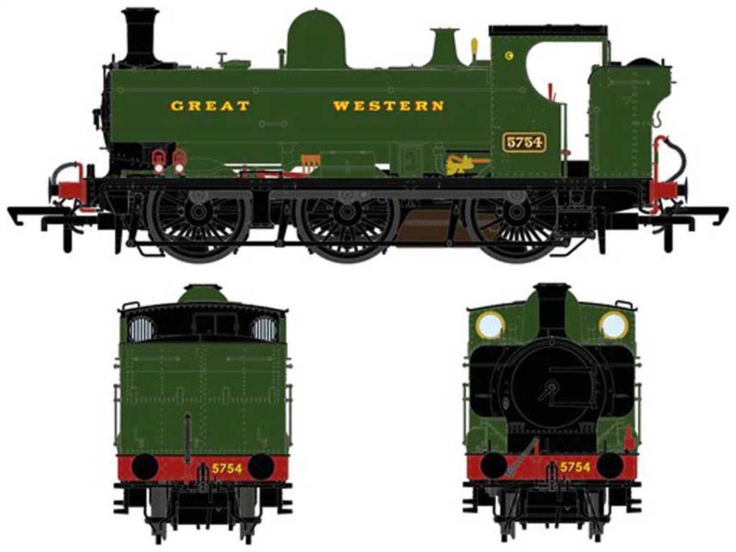 Accurascale OO ACC2870 GWR 5754 57xx Class 0-6-0PT Pannier Tank Green Lettered GREAT WESTERN