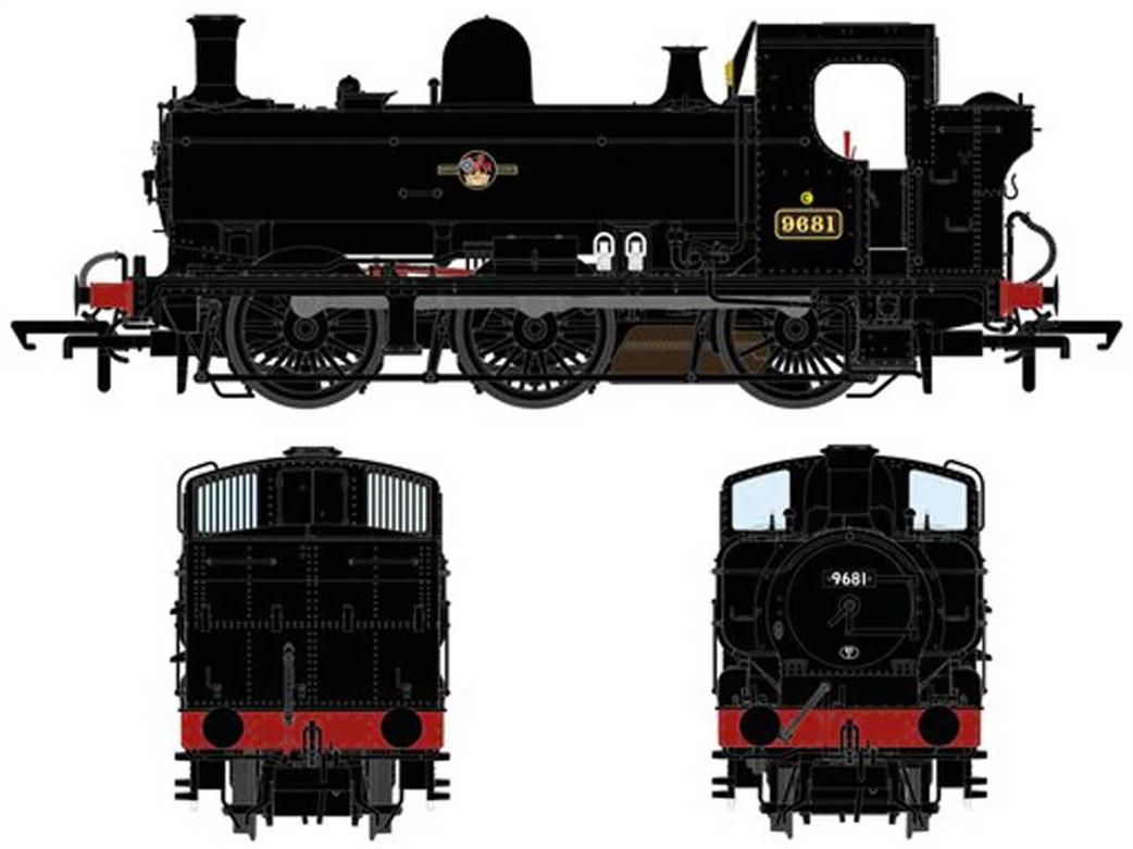 Accurascale OO ACC2876 BR 9681 ex-GWR 57xx Class 0-6-0PT Pannier Tank Black Late Crest Preserved DFR