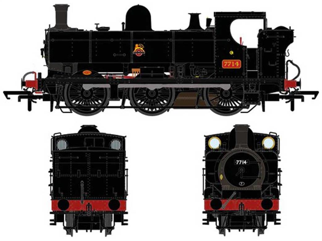 Accurascale OO ACC2877 BR 7714 ex-GWR 57xx Class 0-6-0PT Pannier Tank Black Early Emblem Preserved SVR