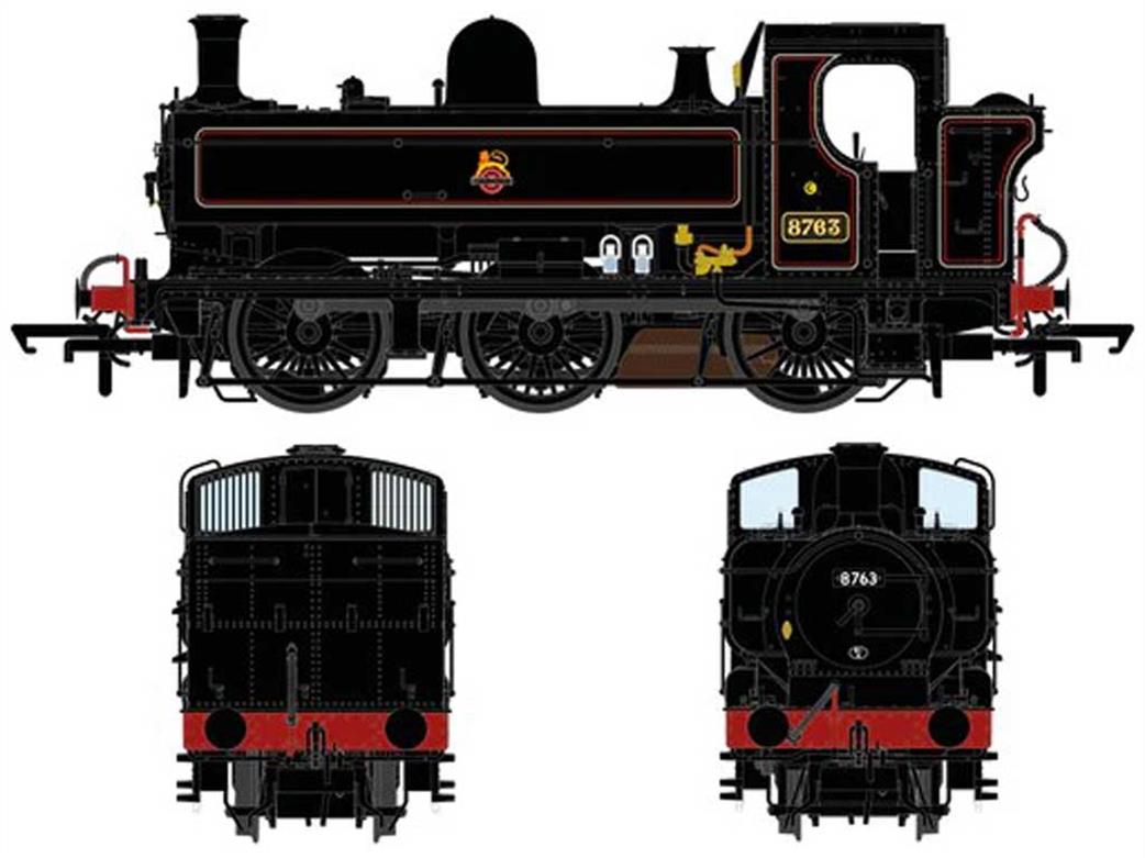 Accurascale OO ACC2886-DCC BR 8763 ex-GWR 57xx Class 0-6-0PT Pannier Tank Lined Black Early Emblem DCC Sound