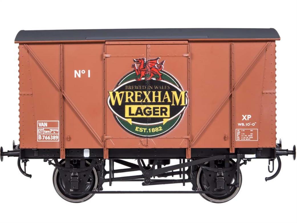 Dapol 7F-056-024 Wrexham Lager BR 12-Ton Plywood Sided Ventilated Box Van Bauxite Livery O Gauge