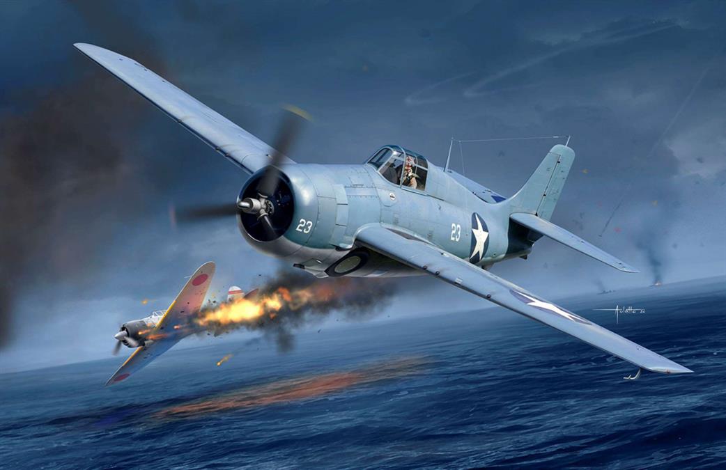 Academy 1/48 12355 Grumman F4-F Wildcat Battle Of Midway Plastic Kit