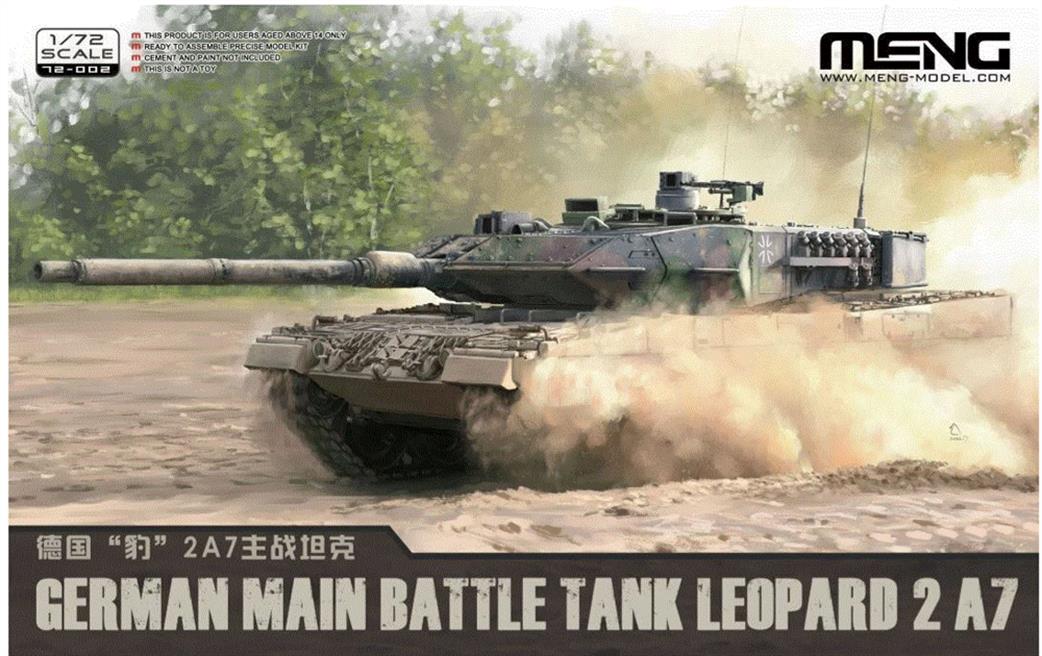 Meng 1/72 72-002 German Leopard 2 A7 Main Battle Tank Plastic Kit