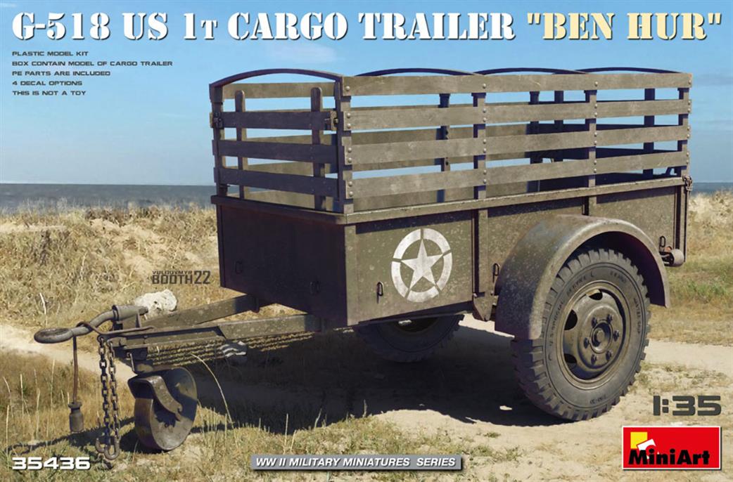 MiniArt 1/35 35436 G518 US 1T Cargo Trailer Ben Hur Kit