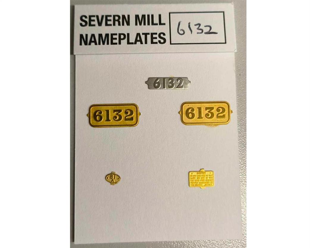 Preowned O Gauge 6132 Severn Mill Nameplates 6132 BR 2-6-2 Large Prairie Number plate and smokebox plate