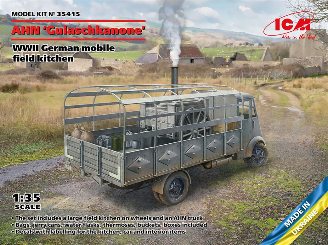 ICM 1/35 35415 AHN Gulaschkanone WWII German mobile field kitchen