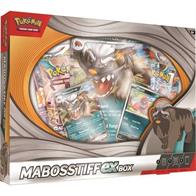 Box contains:4 * Pokemon boosters1 * Foil promo Mabostiff ex1 * Foil Maschiff1 * Oversize foil Mabostiff ex