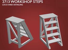Pack of 2 short wood steps allowing easy access to floor/footplate level, essential when parts need to be lifted into position.Supplied unpainted.