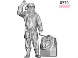 Santa Claus Father Christmas figure with sack full of presents.Supplied unpainted.