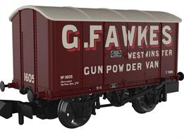 A special N gauge 'not quite mink' gunpowder van lettered G Fawkes, WestminsterWagon number 1605