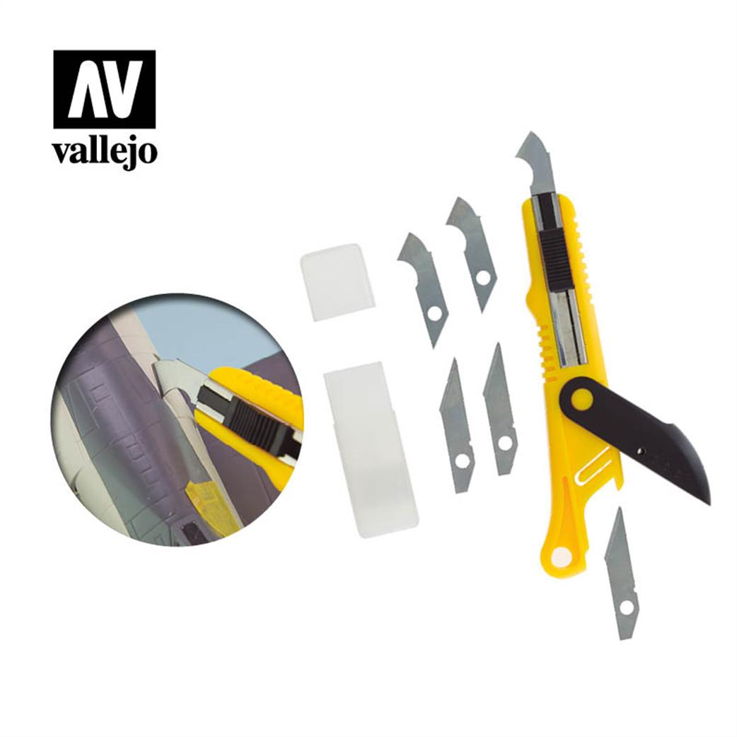 Vallejo  T06012 Plastic Scriber With 5 Spare Blades