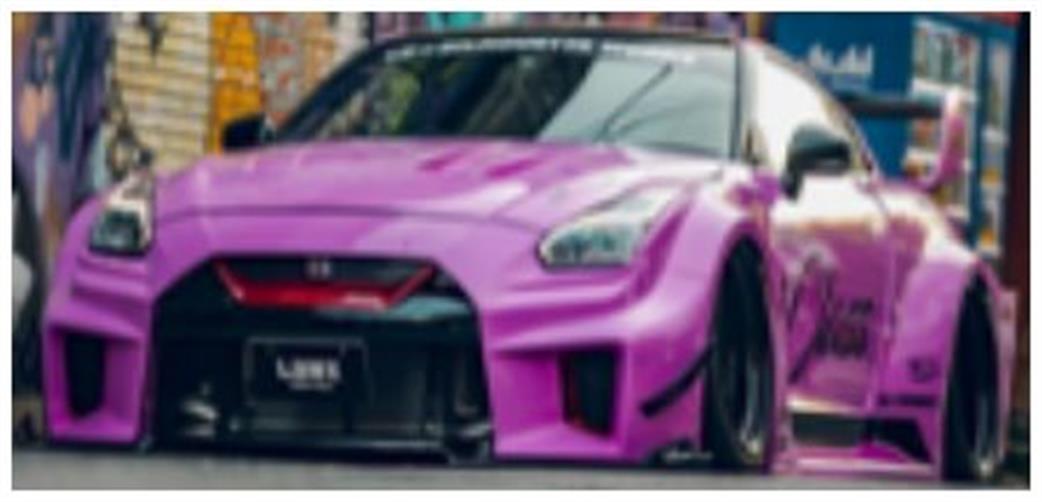 Solido 1/43 4311210 Nissan GTR35 LBWK Silhouette Purple 2019 Diecast Model