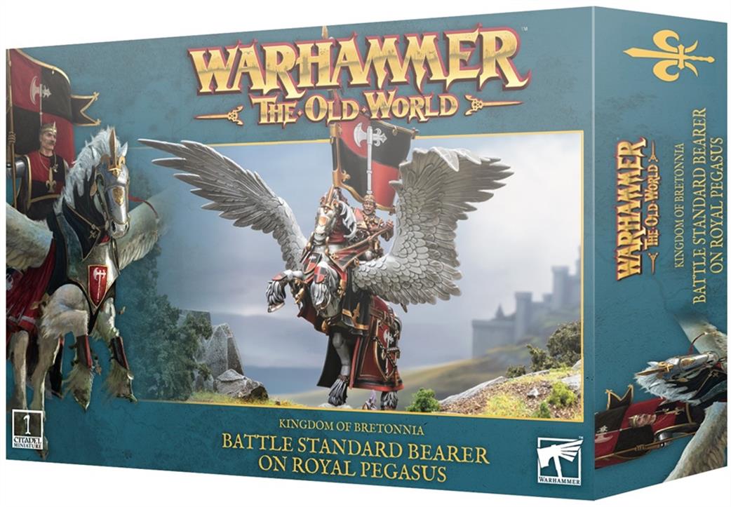 Games Workshop 06-07 Warhammer The Old World Kingdoms of Bretonnia Battle Standard on Royal Pegasus