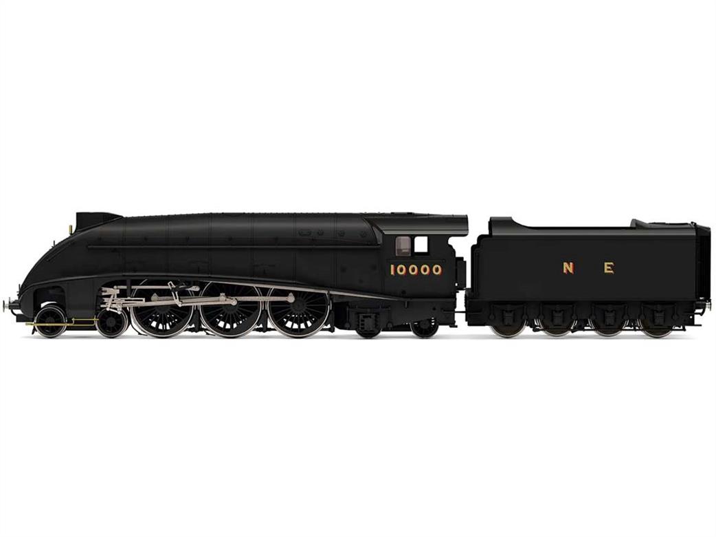 Hornby OO R30124 LNER 10000 Rebuilt Gresley Class W1 Streamlined 4-6-4 WW2 Black Lettered N E