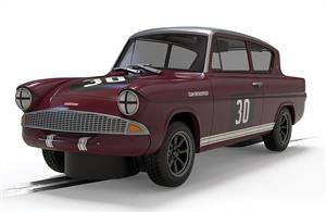 The year 1966 saw England triumph in the World Cup and Englishman John Fitzpatrick cemented his status on the world racing stage by winning the 1966 British Saloon Car Championship in this lovely Broadspeed-prepared Ford Anglia. Now available from Scalextric, add this famous Ford to your paddock!