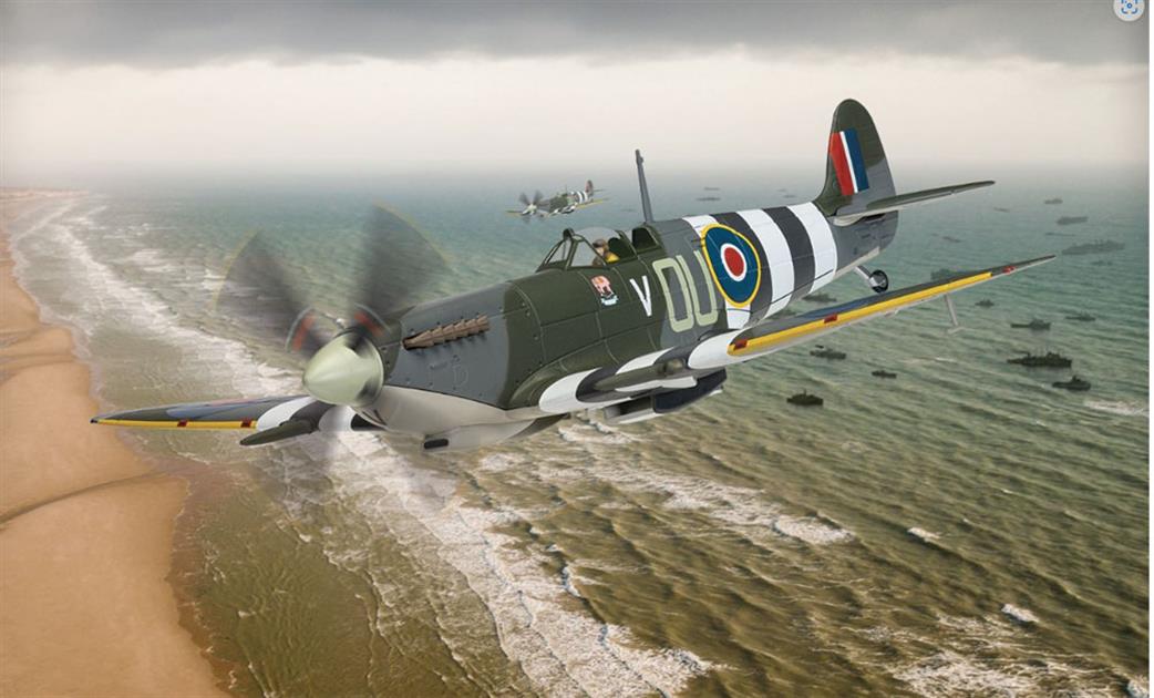 Corgi 1/72 AA29103 Supermarine Spitfire MkIXe, ML407, Sq Ldr John 'Johnnie' Houlton, Operation Overlord, June 6 1944