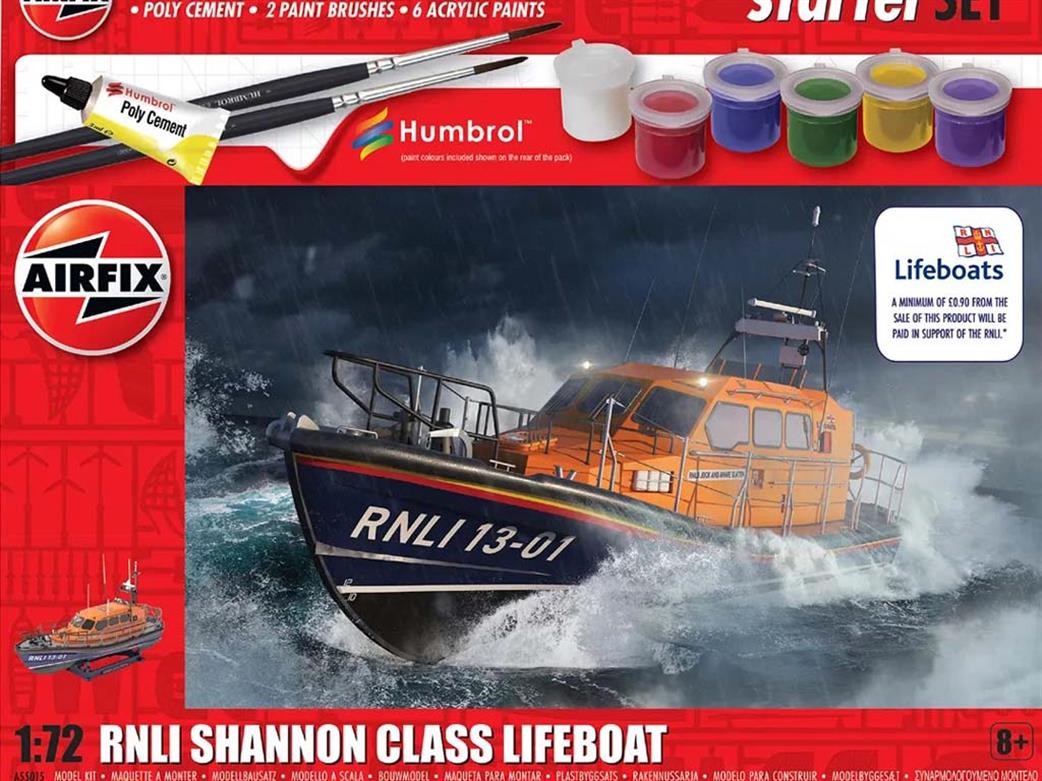Airfix 1/72 A55015 RNLI Shannon Class Lifeboat Starter Set