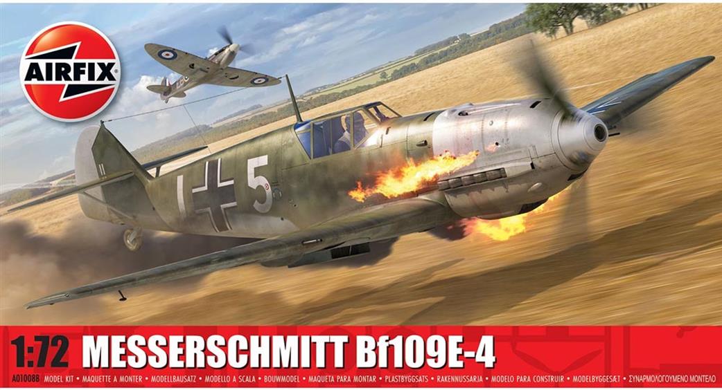 Airfix 1/72 A01008B German Messerschmitt Bf109E-4 WW2 Fighter Kit