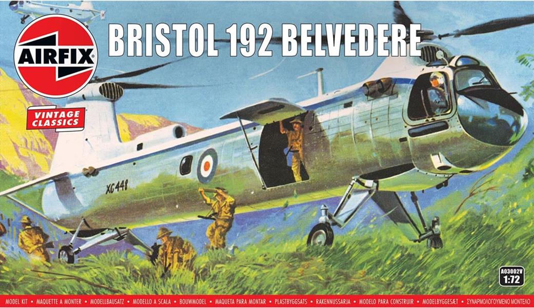 Airfix 1/72 A03002V Bristol 192 Belvedere Vintage Classic Kit