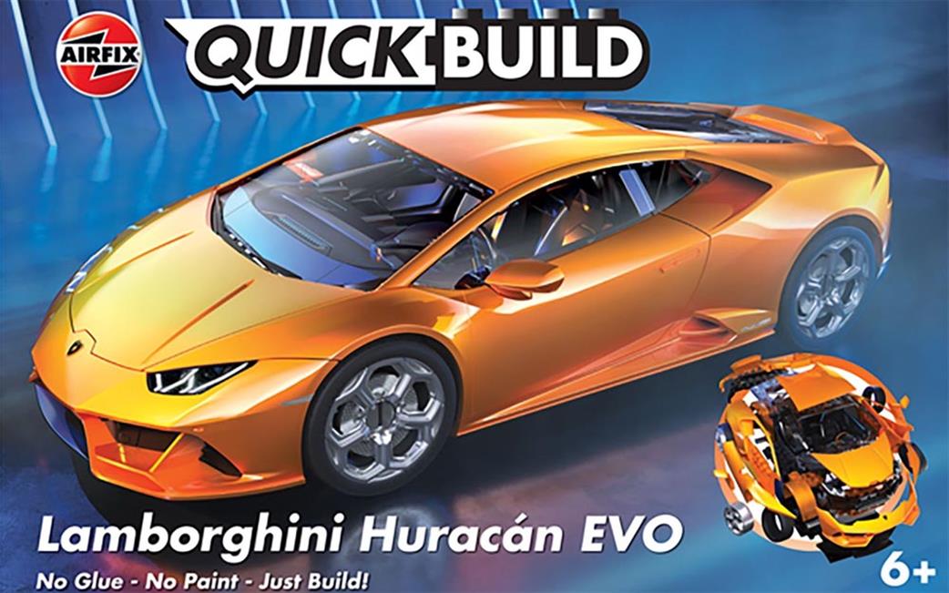 Airfix  J6058 Quickbuild Lamborghini Huracan EVO Clip together Block Model