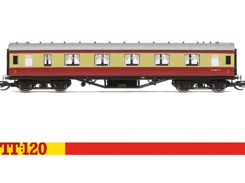 Hornby TT:120 TT4036 BR ex-LMS First Class Corridor Coach M1063M BR Crimson & Cream