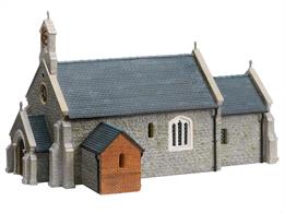 Enhance your layout with this small church. Your layout can be brought to life quickly and simply, as you can immediately build up station, town and village scenes without the need to wait for glue to dry. These buildings are pre-formed and pre-decorated, it simply could not be easier to add this to your growing layout.