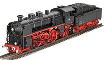 Discover the era of steam locomotives with revell's high-precision model kit of the S3/6 BR18 express locomotive. This 1:87 scale kit consists of 154 finely crafted parts and faithfully reproduces the historical original with a length of 284 mm, a width of 39 mm and a height of 64 mm. The age recommendation is 13+ years, making this model the ideal project for experienced model builders. Special features such as the detailed boiler, smoke box, drive wheels and push rods as well as the tender and its chassis promise a realistic and challenging building experience.