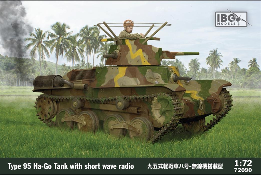 IBG Models 1/72 72090 Type 95 Ha-Go Japanese Tank with short wave radio plastic Kit