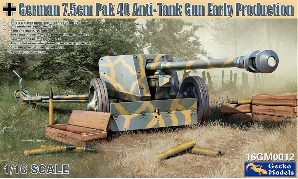 Gecko Models 1/16 16GM0012 German 7.5cm PAL 40 Anti Tank Gun