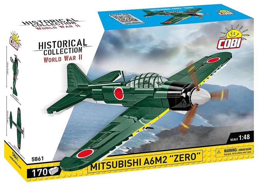 Cobi 1/48 5861 Mitsubishi A6M2 Zero Block Model