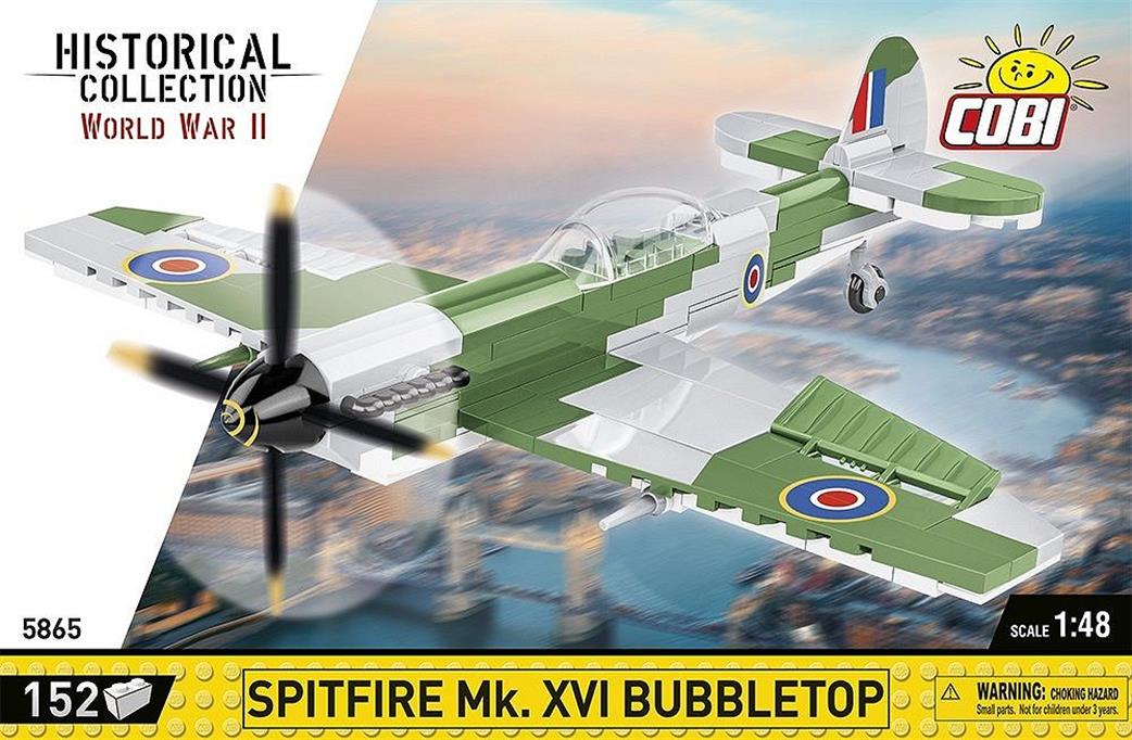 Cobi 1/48 5865 Supermarine Spitfire Mk.X Bubbletop Block Model