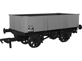 Detailed model of the GWRs diagram N19 10 ton capacity steel bodied locomotive coal wagons. These wagons were built from 1913 and being of all-metal construction lasted until the end of steam. These smaller capacity loco coal wagons were frequently used to supply small branchline sheds where the 10 tons of coal might last for an entire week, making these ideal for small GWR layouts.This model is finished as British Railways loco coal wagon number W9331 in BR goods grey livery.