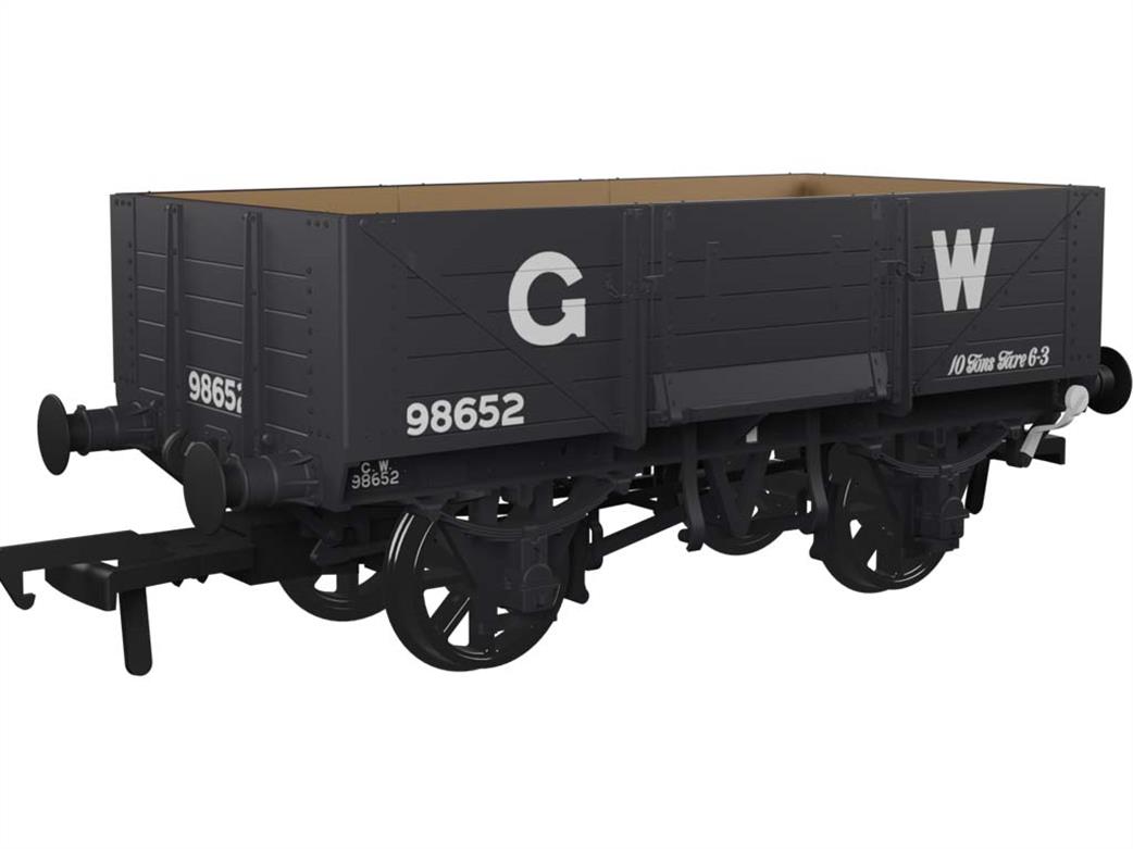 Rapido Trains OO 971006 GWR 98652 Diagram O18 5 Plank Open Merchandise Wagon GWR Grey 16in Lettering
