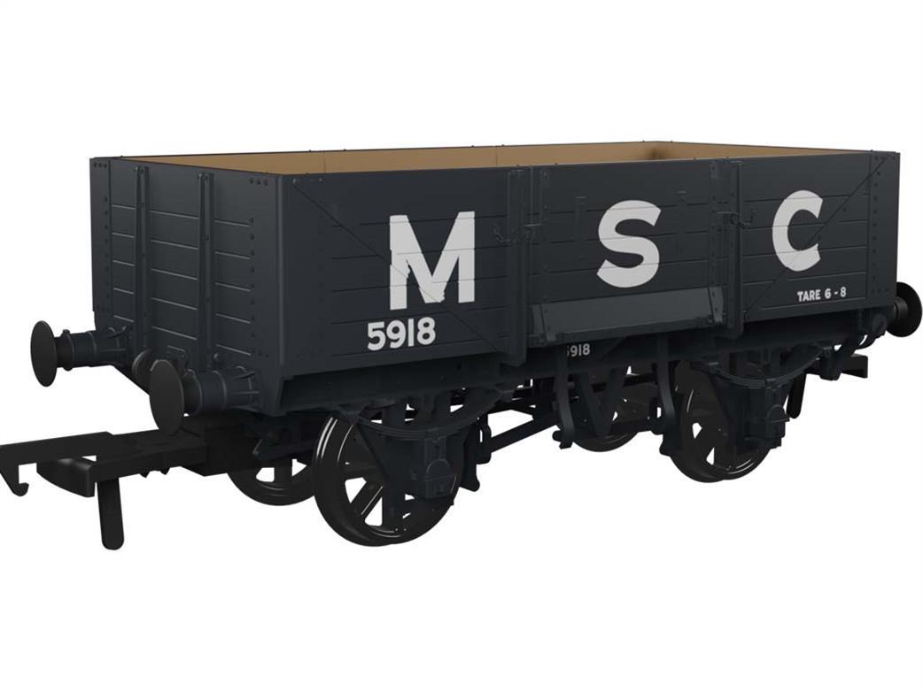 Rapido Trains OO 971019 MSC 5918 Diagram O18 5 Plank Open Merchandise Wagon Manchester Ship Canal Black