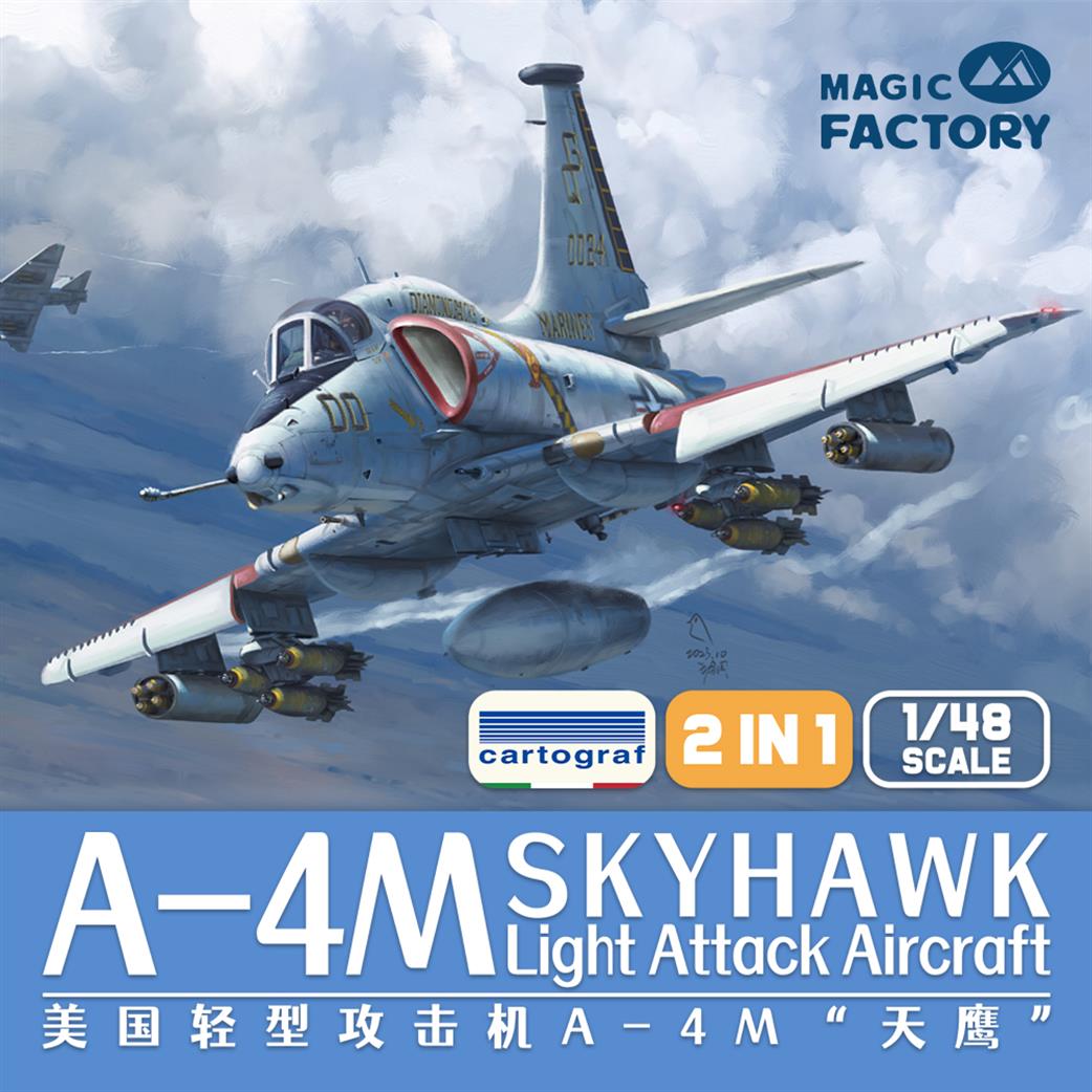 Magic Factory 1/48 5002 A-4M Shyhawk Light Attack Aircraft 2 in 1 Kit