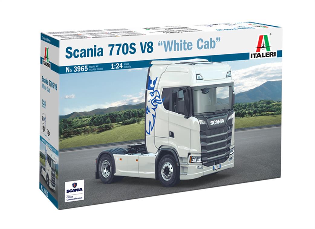 Italeri 1/24 3965 Scania  S770 V8 White Cab Truck Kit