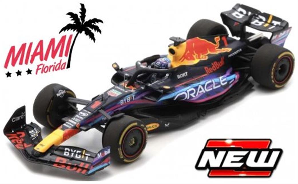 Burago 1/43 B18-38082VM Red Bull Racing RB19 2023 F1 #1 Max Verstappen Winner Miami GP Model