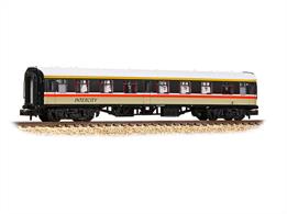 The British Railways Mk1 was the designation given to BR’s first standard design of main line coaching stock, and one of its most successful. Built from 1951 until the early 1960s to augment and replace the array of ‘Big Four’ and earlier ‘pre-grouping’ designs inherited from the LMS, LNER, GWR and SR, BR took the best features from several of these types to produce the new steel-bodied design. As a result, the Mk1 was stronger and safer than any of the inherited types that came before it.Pristine BR InterCity Charter (Executive) livery