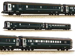 2-Coach Great Western Night Riviera coach pack comprising Mk3A SLEP Sleeper with Pantry No. 10584 &amp; Mk3A TSO Trailer Standard Open No. 12142