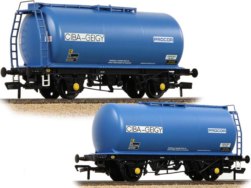 Bachmann OO 37-584A Ciba-Geigy 45tonne glw TTA Oil Tank Wagon Blue