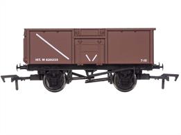 Model of a 16 ton steel bodied mineral wagon, one of around 300,000 in service with British Railways by the end of the 1950s, having replaced the many thousands of all-wood coal wagons acquired by BR at nationalisation.