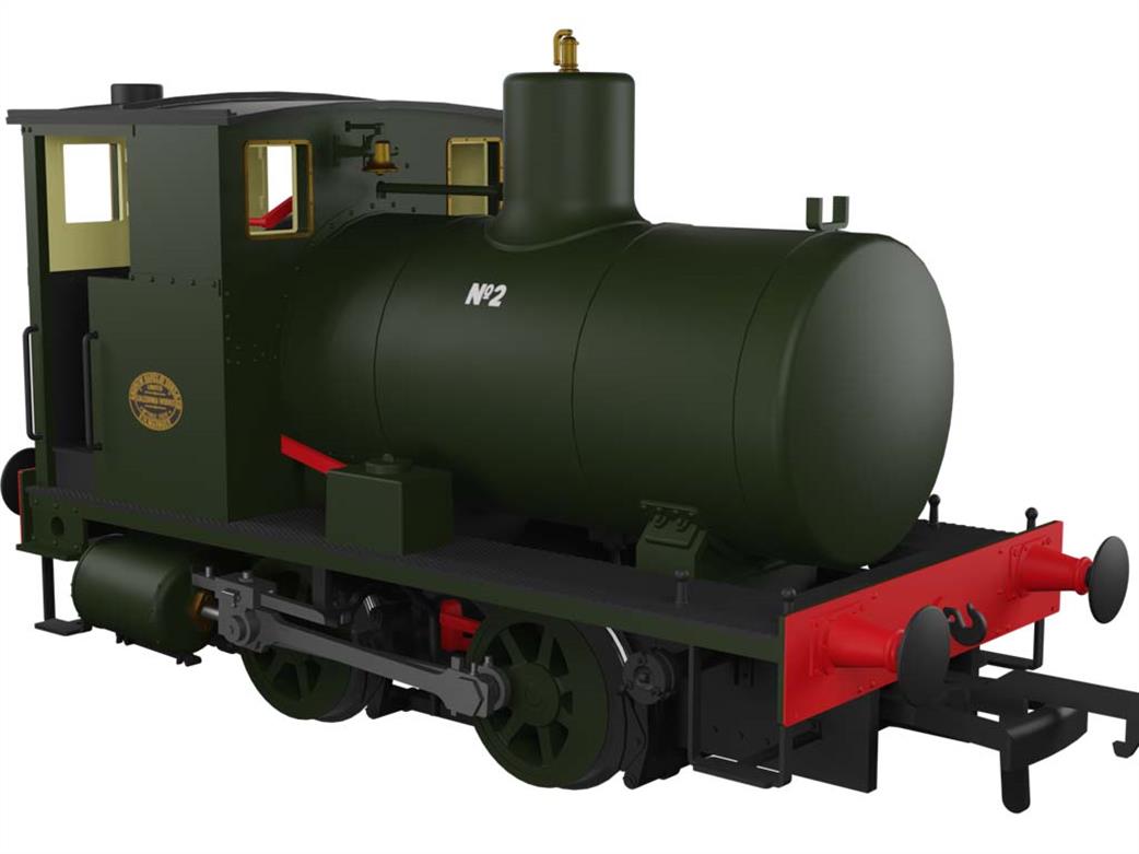 Rapido Trains OO 965001 Bowaters Kent No.2 Andrew Barclay w/n1962 0-4-0 Fireless Steam Locomotive Dark Green