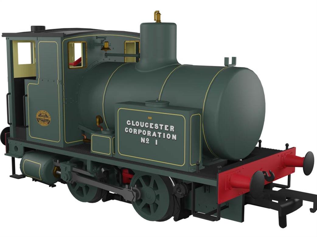 Rapido Trains OO 965008 Gloucester Corporation Andrew Barclay w/n2126 0-4-0 Fireless Steam Locomotive Sage Green